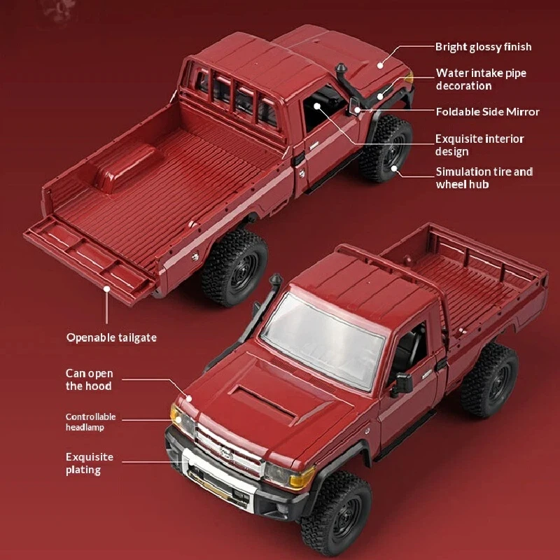New MN82 4WD RC Rock Crawler Pickup Truck High Power Off Road Climbing Remote Control Car Model Toy for Outdoor Adventure Kids