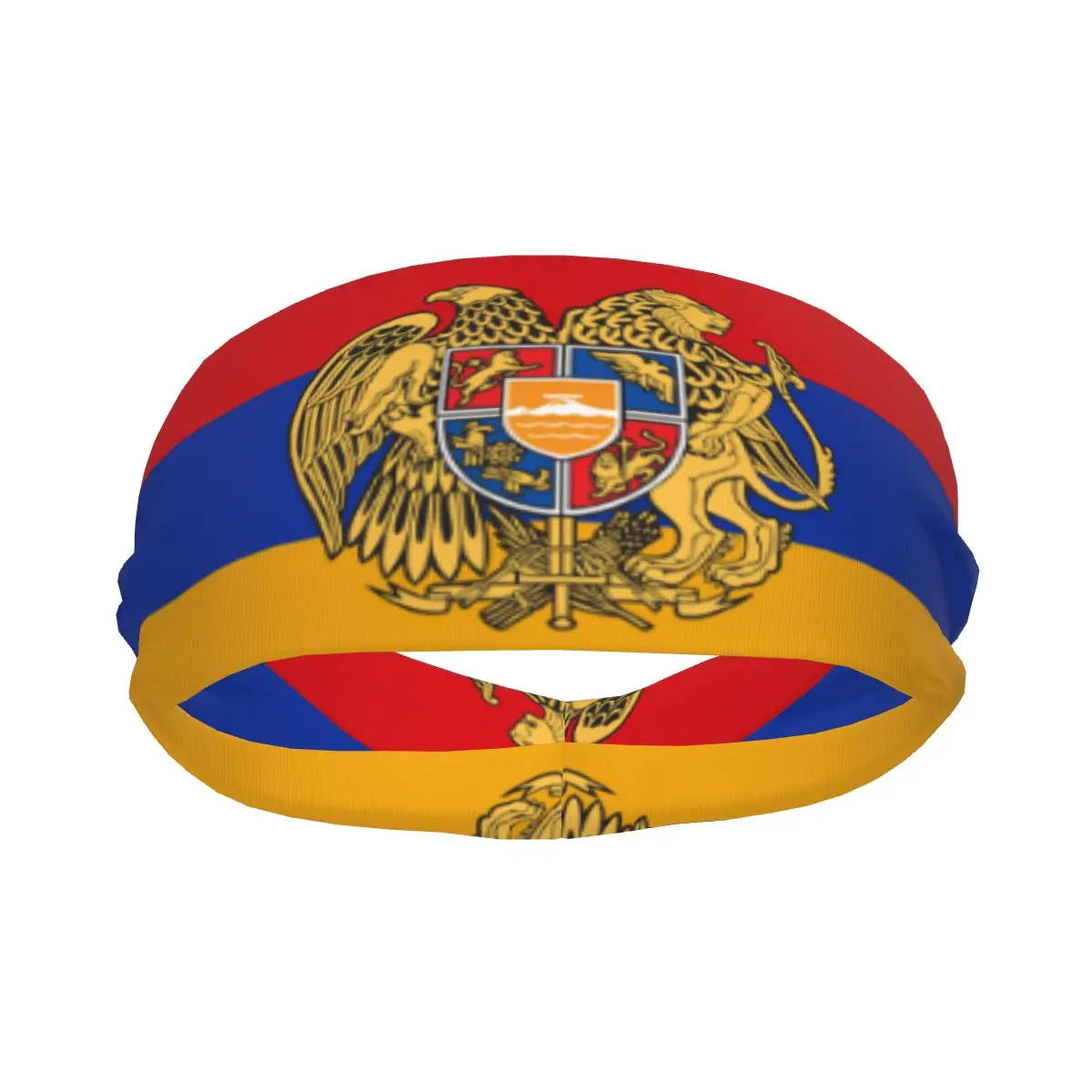 Custom Flag Of Armenia Sport Headbands for Women Men Stretchy Moisture Wicking Gym Sweatband