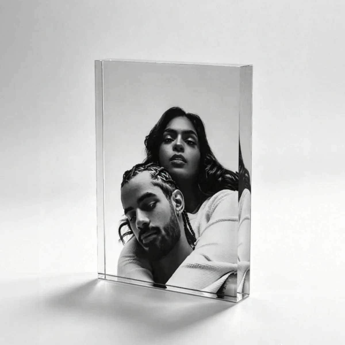 1PC Custom Acrylic Photo Plaque Personalized Picture Display for Family Friends Mom Grandma Birthday Home Desk Decor