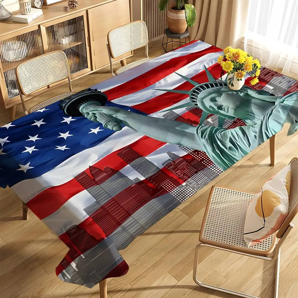 S-Statue Of Liberty De Tablecloths, washable tablecloths, trendy designs, suitable for dining tables and school desks.