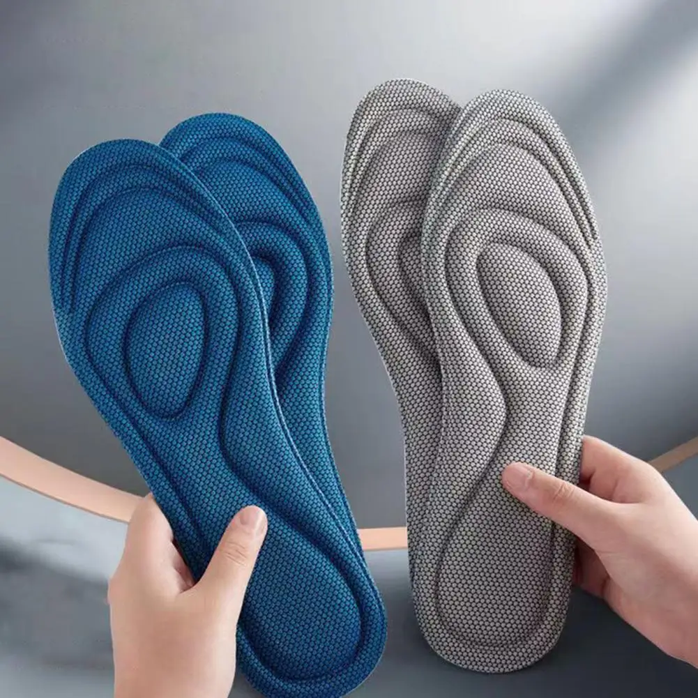 Women Men Insoles Wear-resistant High Elasticity Solid Color Nano Deodorant Shoes Insoles Men Insoles Sweat Absorption