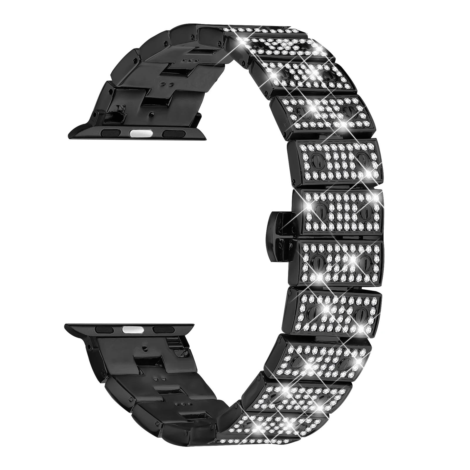 Cinturino in acciaio inossidabile per Apple Watch 40mm 46mm 44mm 41mm 45mm 49mm 38mm Bracciale con diamanti in metallo serie iWatch Ultra10 9 8 7 SE 5