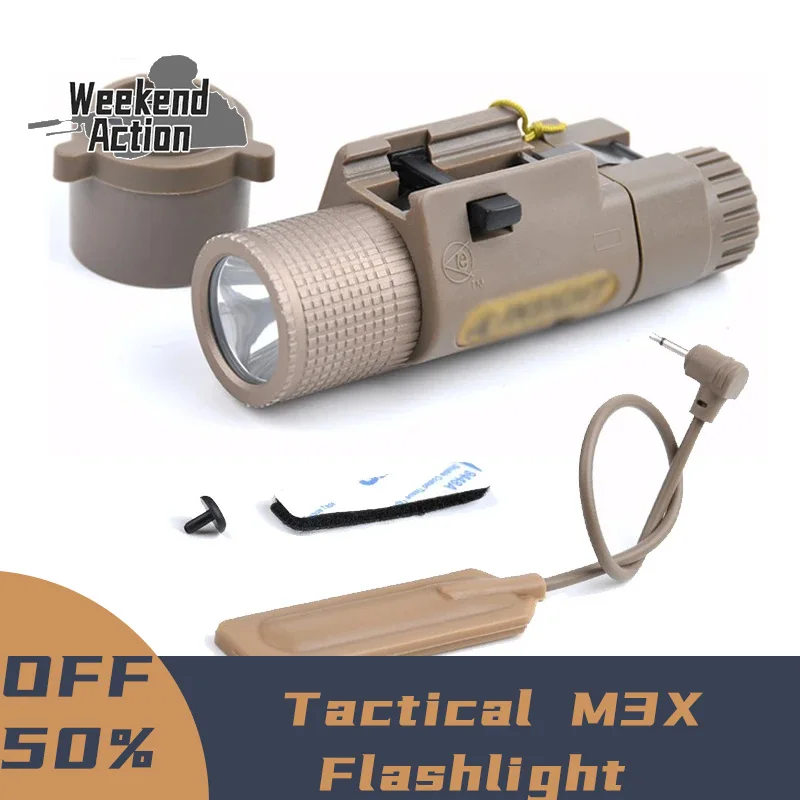 WADSN M3X Tactical Flashlight Detachable Infrared Filter Lampshade For AR15 HK416 M4 Fit 20mm Picatinny Rail X300 X400 Gun light