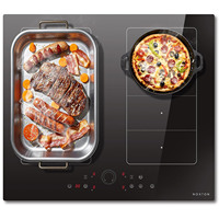 NOXTON induction hob 4 zones with 2 combined zones, 60 cm built-in with booster, timer, safety lock, pause, 230V,7200W, no plug