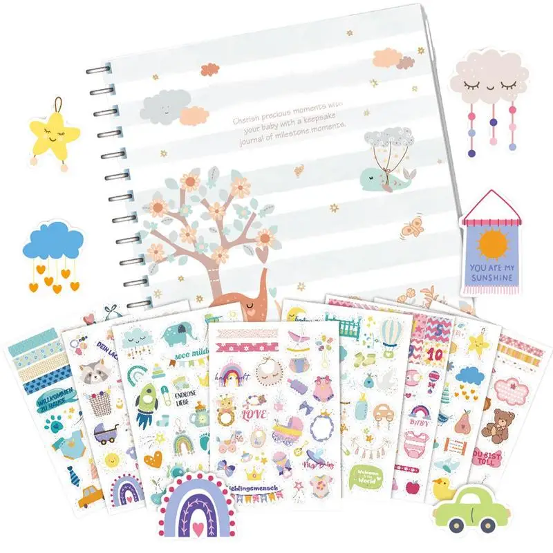 

Growth Record Book Keepsake Milestones Book Kids First Year Record Book Timeless Journal Scrapbook Simple Event Kids Supplies