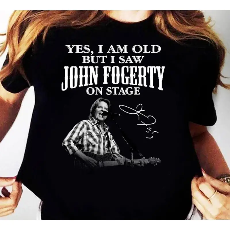 نعم أنا عجوز ولكن رأيت تي شيرت جون فوغرتي أسود للجنسين جميع المقاسات S-5Xl #1