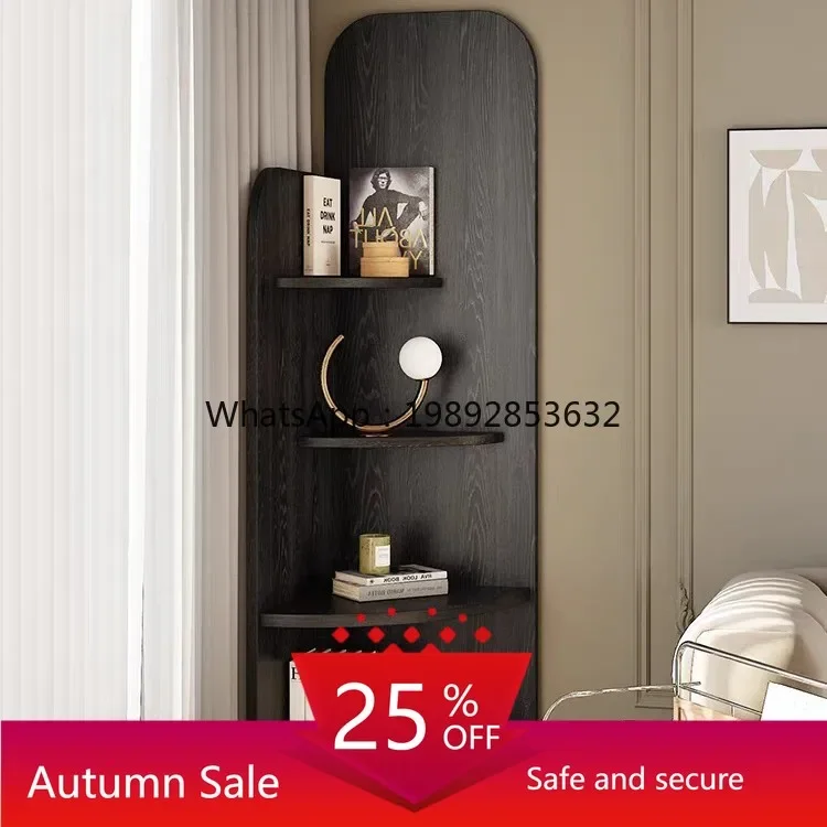 

LYY Solid Wood Corner Cabinet Wall-Mounted Floor Bookcase Display Cabinet Solid Wood Floor Bookcase Bookshelf