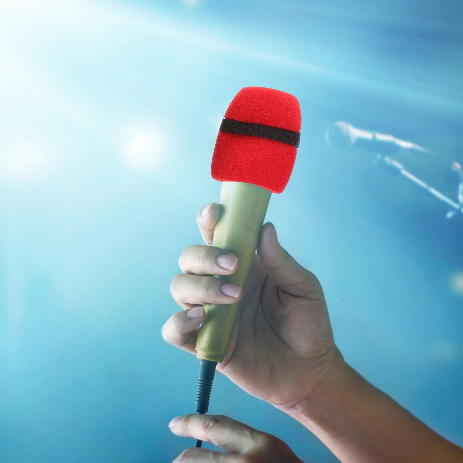 

5pcs Colorful Sponge Microphone Covers Mic Protector For Live Streaming Microphone Accessories Windscreen Dustproof Cover