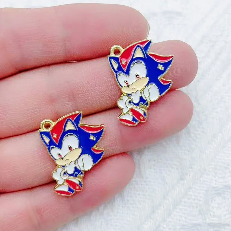 10pcs Cartoon European and American Rabbit Jewelry Accessories DIY Drip Oil Alloy Pendant Jewelry Keychain view 2