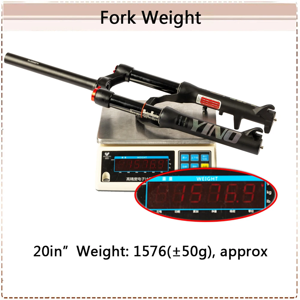 BUCKLOS 20 Zoll Fahrradgabel Federung Faltradgabel für 2,5/3,0/4,0/5,0 Reifen 9*135mm E-Bike Gabeln Schnee- und Strandfahrradgabeln – Detail 33