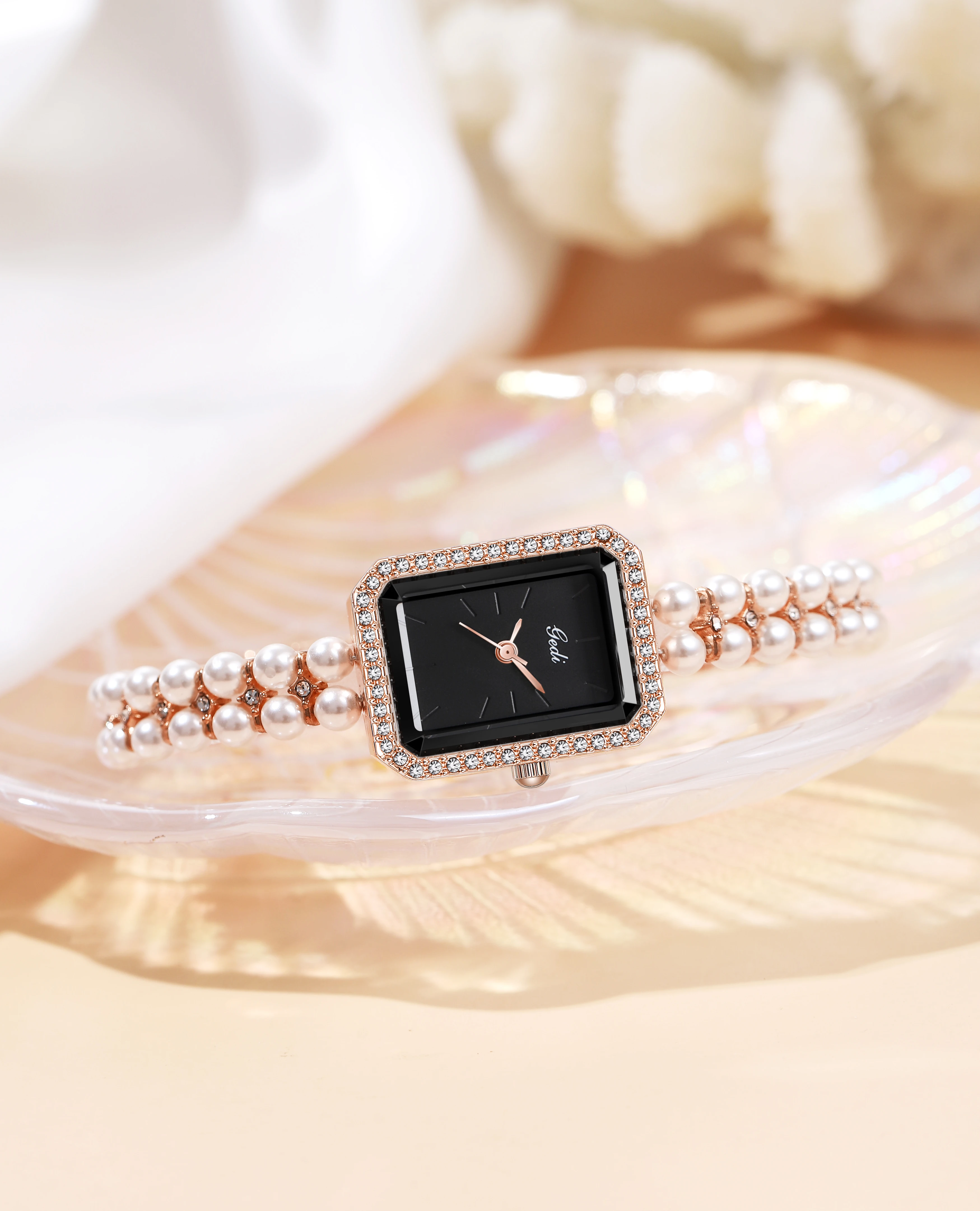 Chinese style light luxury pearl women's watch niche high-end quartz watch creative high-value watch