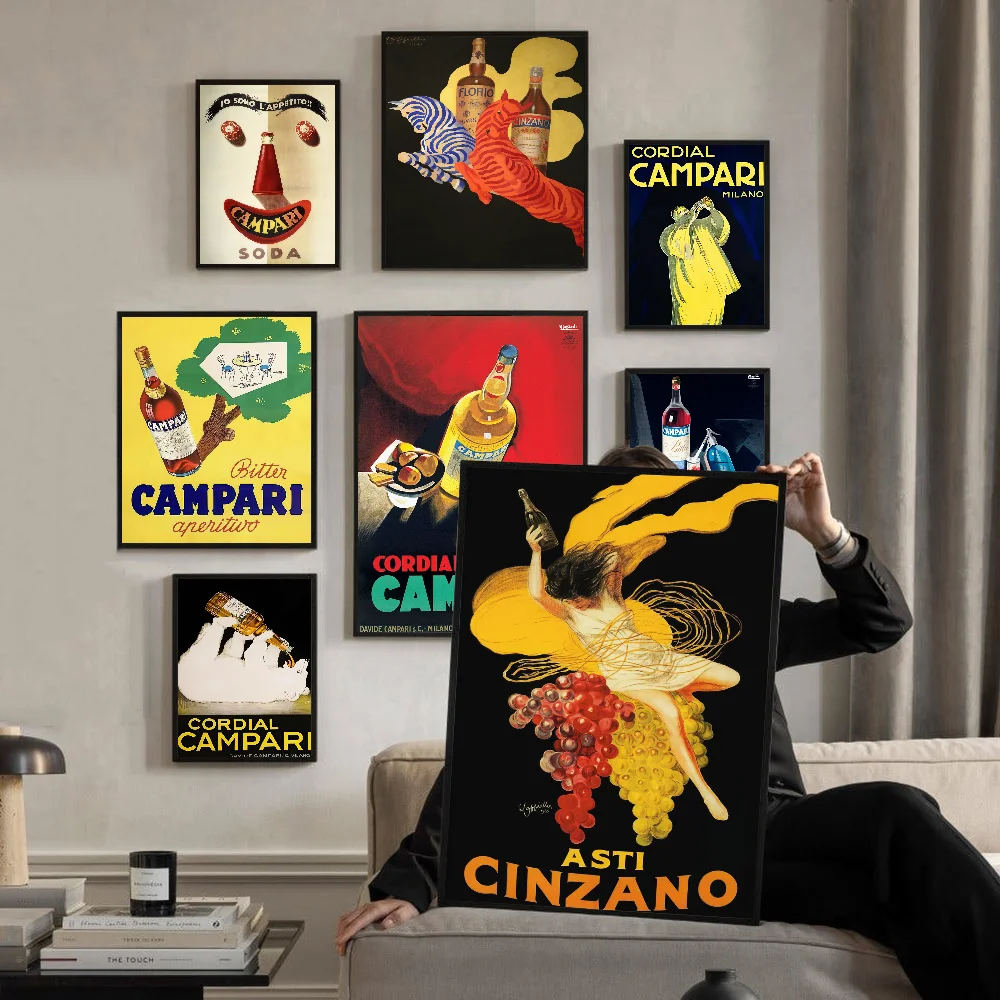 كامباري شرب أنيمي الملصقات لزجة مقاوم للماء ورقة ملصق مقهى بار Kawaii غرفة ديكور