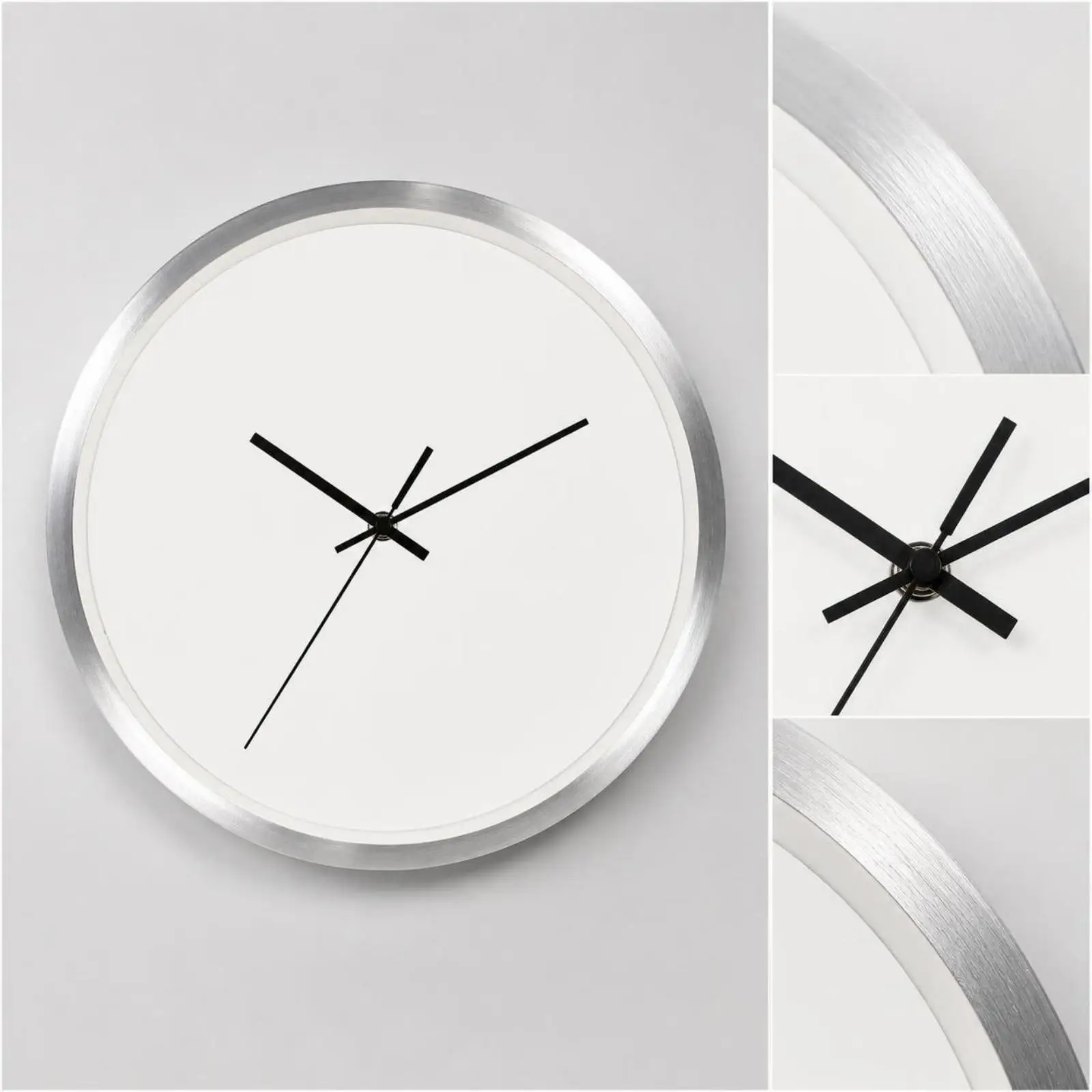 Minimalist Round Wall Clock Frame Unfinished Wood Surface for Custom Painting Labeling with Silent Movement