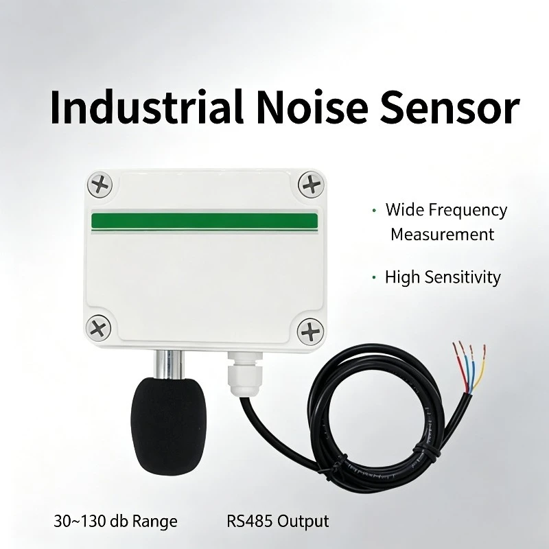 Decibel Noise Transmitter RS485 Noise Sensor LCD Display Alarm Sound Level Tester High Precision 30-130dB Wall Mount Monitor