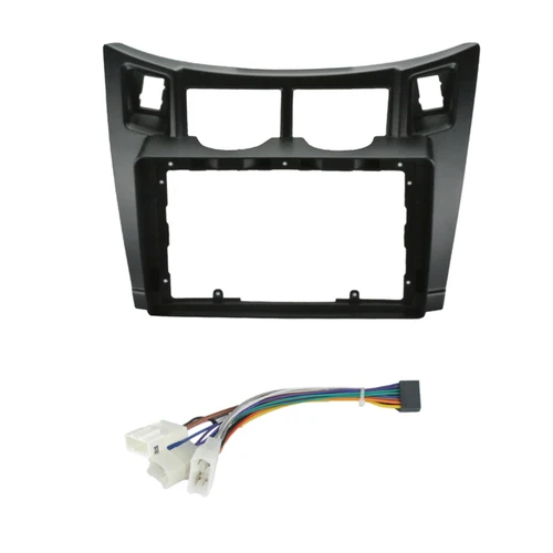 Imagen 2 del producto QSZN-Adaptador de Fascia de marco de coche de 9 pulgadas para Toyota Yaris Vitz Platz 2005-2011, Panel estéreo, Kit de tablero de plástico, instalación de 2 Din