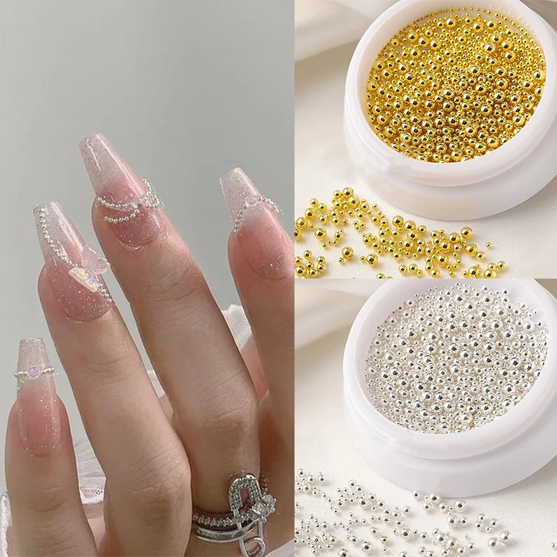 /Vly/Mini Steel Ball Metal Micro Caviars Alloy Nail Art Rhinestones Jewelry Manicure Accessories DIY Ornaments 0.4mm-1.5mm