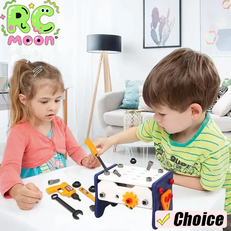 Kit de herramientas educativas para niños, juego de destornilladores simulados para reparar y desmontar, regalo de cumpleaños y Navidad