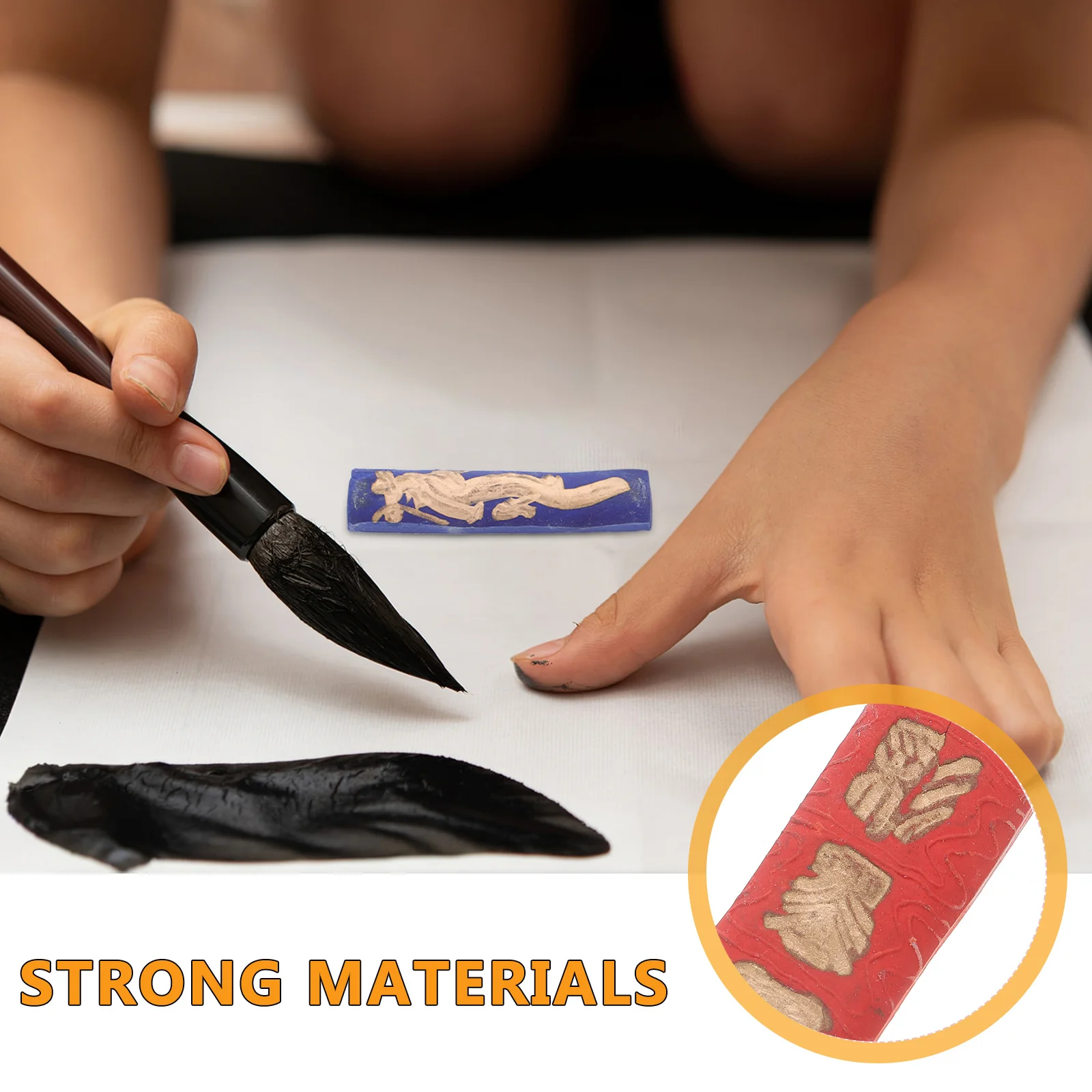 5Pcs Traditional Calligraphy Ink Sticks Pine Soot Ink Rich Color Portable Durable Artistic Creation Practice Calligraphy