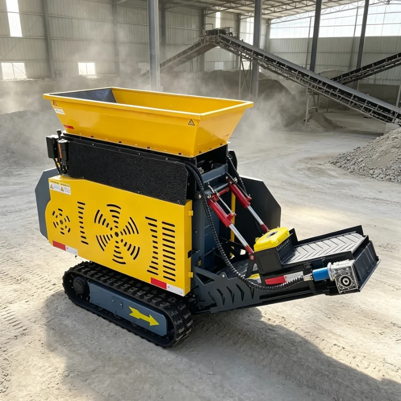 Tracked Crusher Powerful Crawler Crusher for Basalt Crushing, Heavy Duty Mobile Jaw Crusher for Hard Rock Quarry & Mining Sites