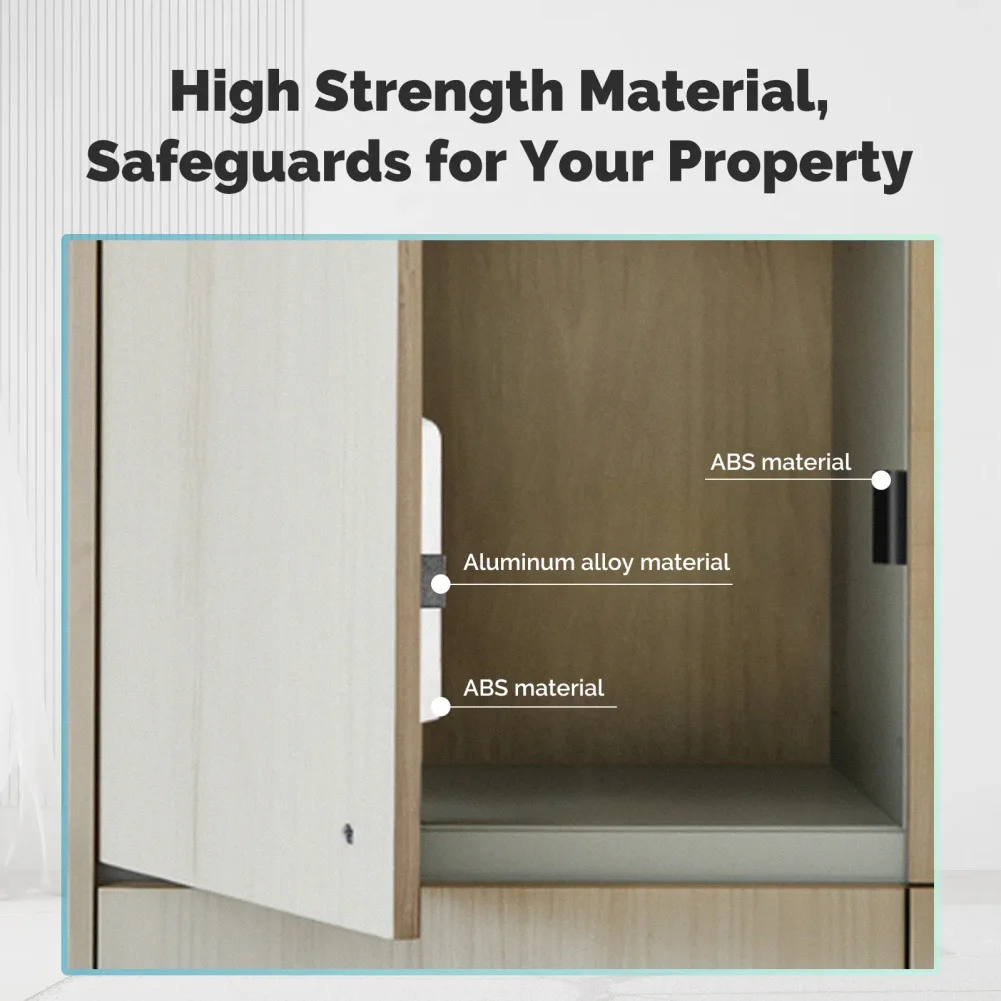 For Tuya-Compatible Smart Drawer Lock IC Card NFC Keyless Entry for Wooden Cabinets Lockers White ABS Material