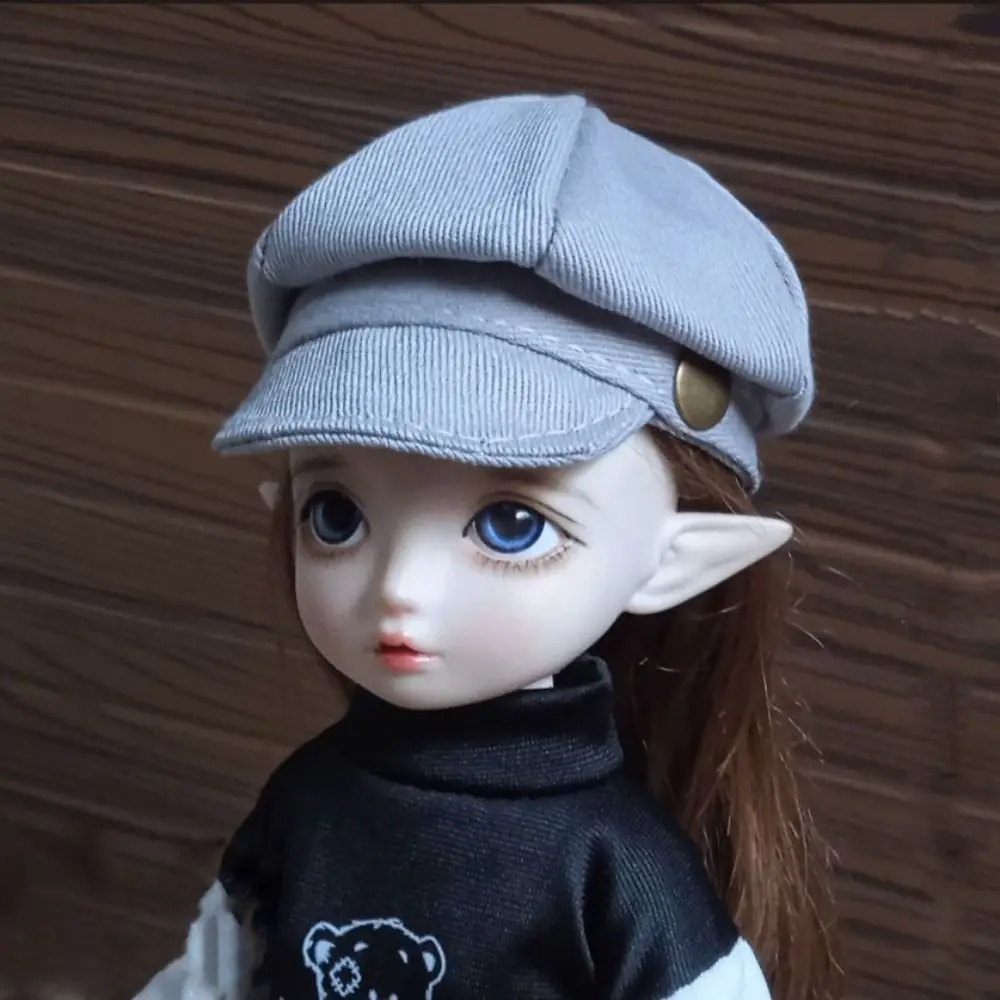 Modische achteckige Mütze zum Selbermachen, handgefertigt, niedliche Baskenmütze für Männer/Frauen, Geschenk, Wintermütze, Zubehör für 1/3, 1/4, 1/6 Bjd-Puppen