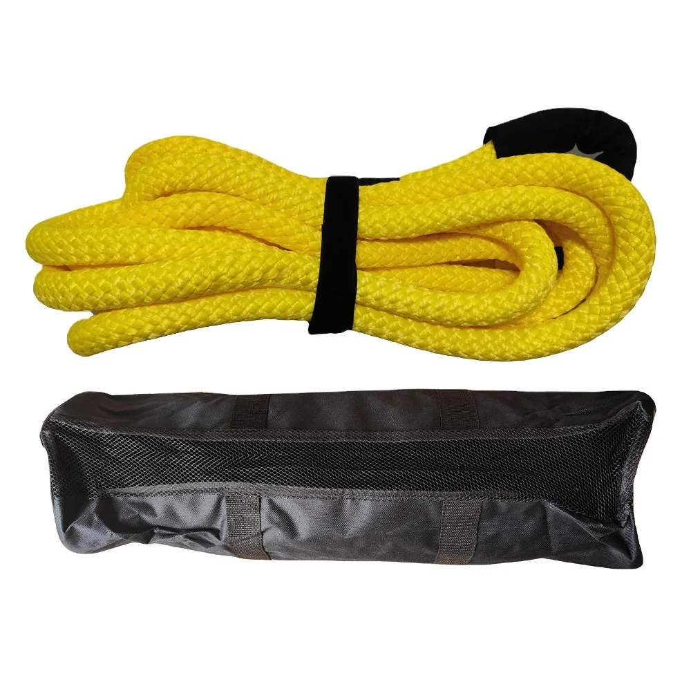

Car Accessories Braided Waterproof Offroad Vehicle Car Kinetic Recovery Kit Tow Rope With Soft Shackle Carry Bag