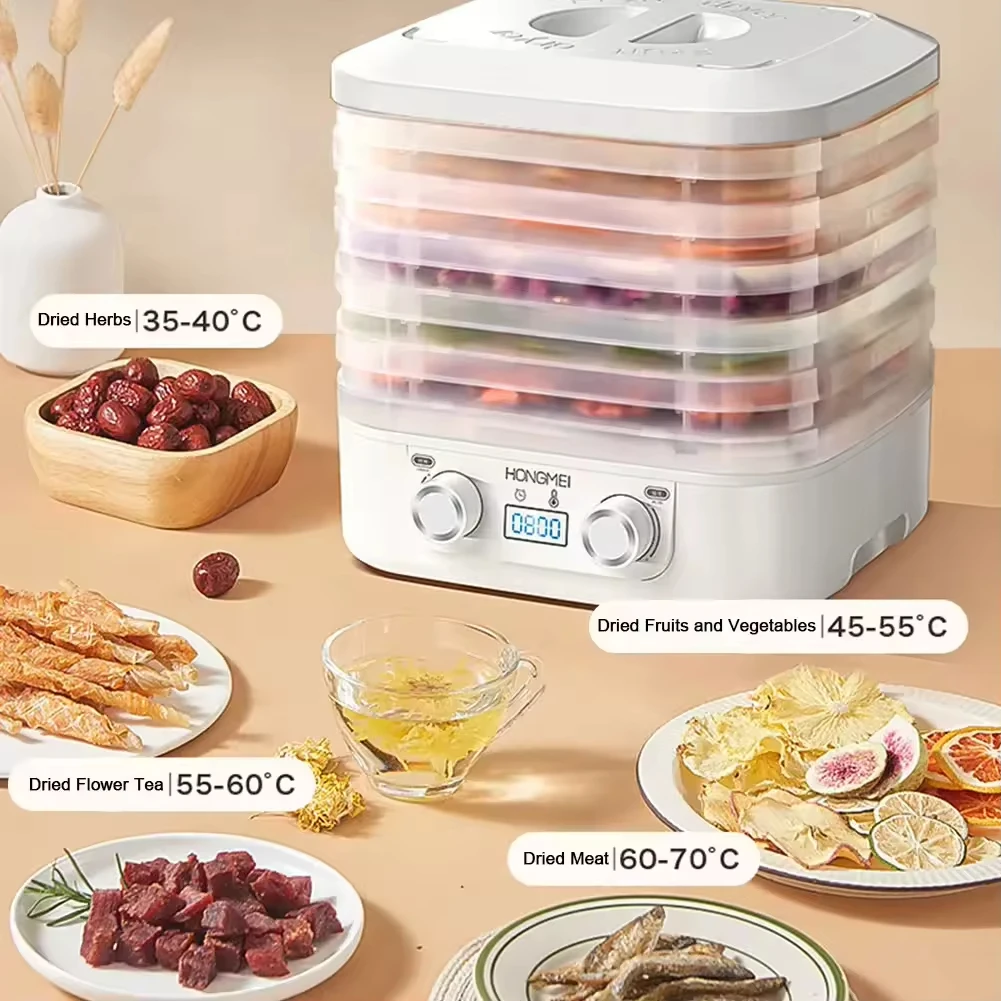 

Food Dehydrator Machine | 5 Stackable Trays Dryer with Digital Adjustable Timer for Fruits, Veggies, Meats & Dog Treats