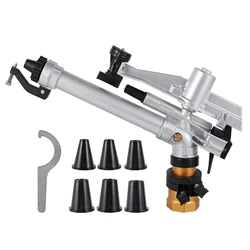2 Inch Rocker Impact Sprinkler Gun Long Distance Watering Gun Farmland Lawn Orchard 360 Degree Automatic Irrigation Rain Gun