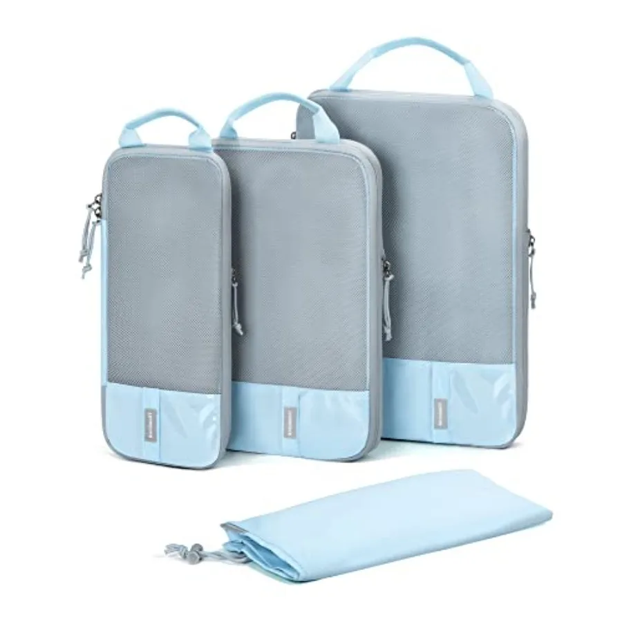 

6 Set/4 Set/2 Set Compression Packing Cubes for Travel Lightweight Luggage Organizer Bags in Various Colors Durable Space Saver