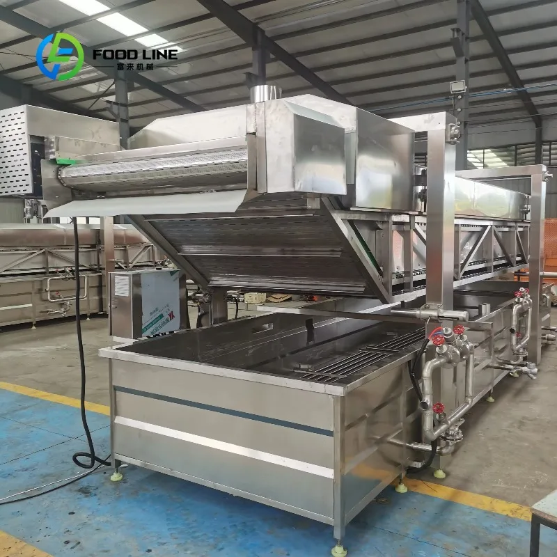 Custom Continuous Automatic Potato Chips Chicken Nugget Fish Meat Ball Doritos Tortilla Chip Snack Food Deep  Frying  Machine