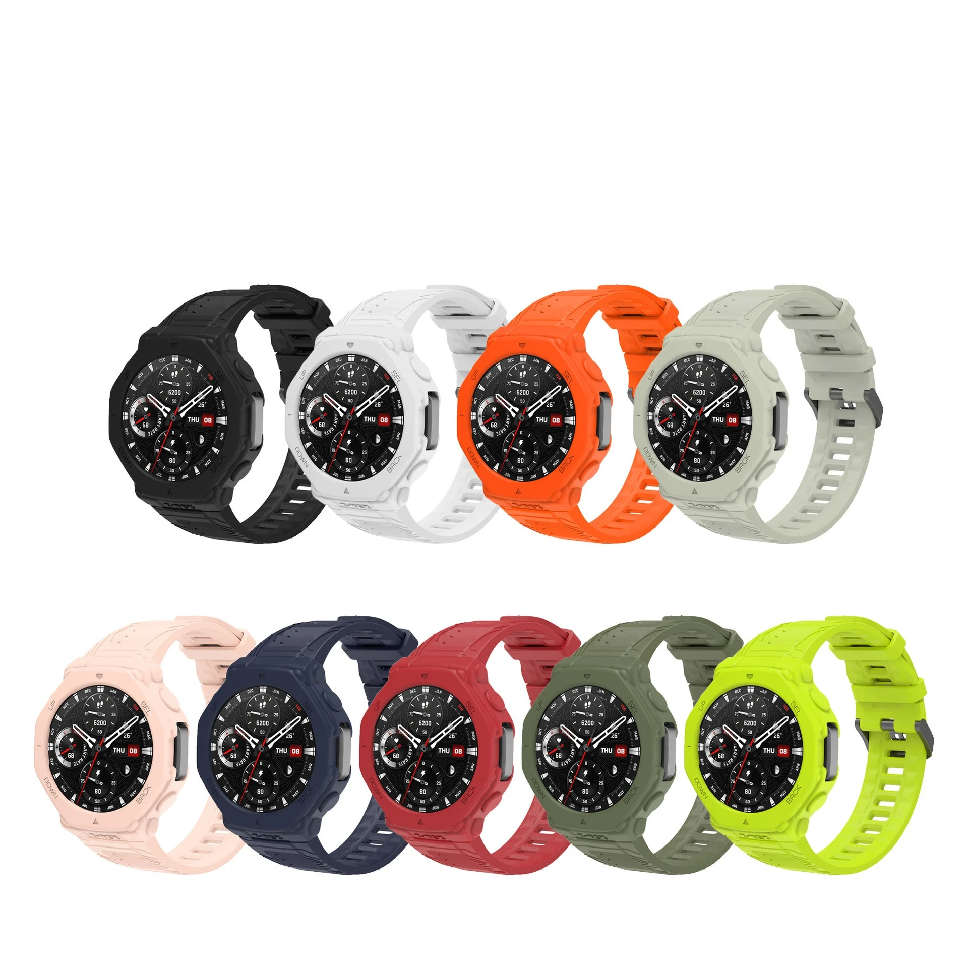 Amazfit T-REX3 클래식 실리콘 보호 시계 스트랩용 통합 실리콘 시계 스트랩 슈트