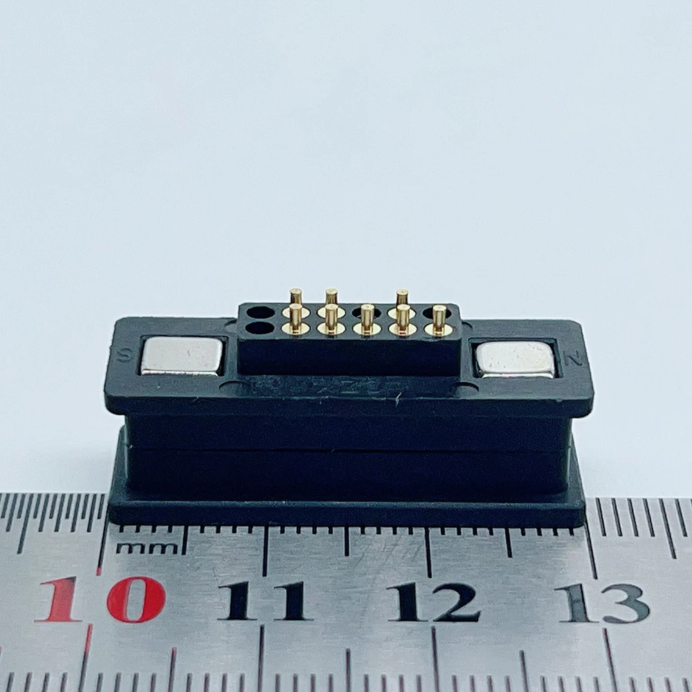 1 Paar 6P 7P 8P 9P 10P 11P 12P 13P 14P 16P 20P Magnetischer Pogo-Pin-Steckverbinder, versenkter, quadratischer, federbelasteter Stromkontakt, Sockel – Detail 7