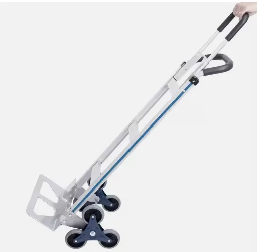 Heavy Duty 550 Lbs Capacity 2 in 1 Aluminum Hand Truck  6 Wheels Stair Climber Dolly Hand Truck Cart