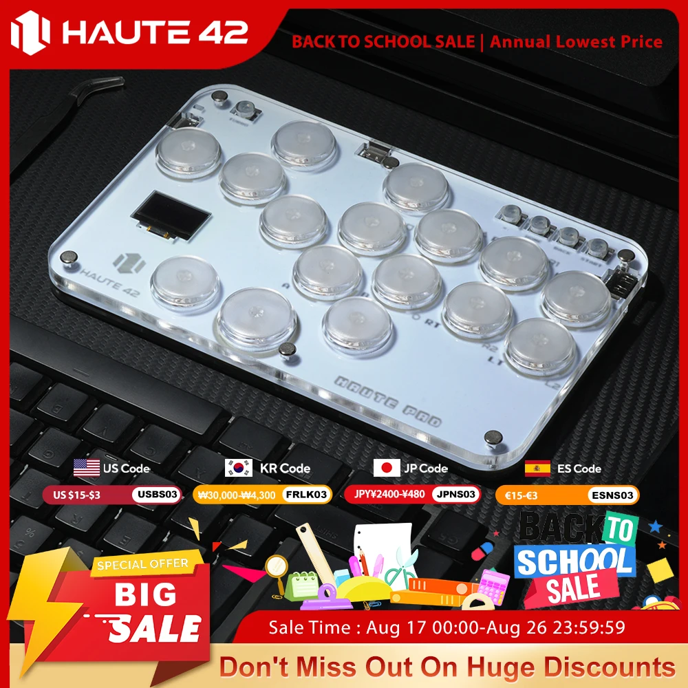 Gaming Keyboard Bluetooth - Haute42 Arcade Joystick Hitbox Leverless Controller
