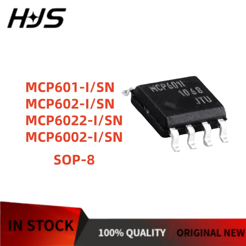 10PCS MCP601-I/SN MCP602-I/SN MCP6022-I/SN MCP6002-I/SN MCP601 MCP602 MCP6022 MCP6002 SOP-8 Brand New