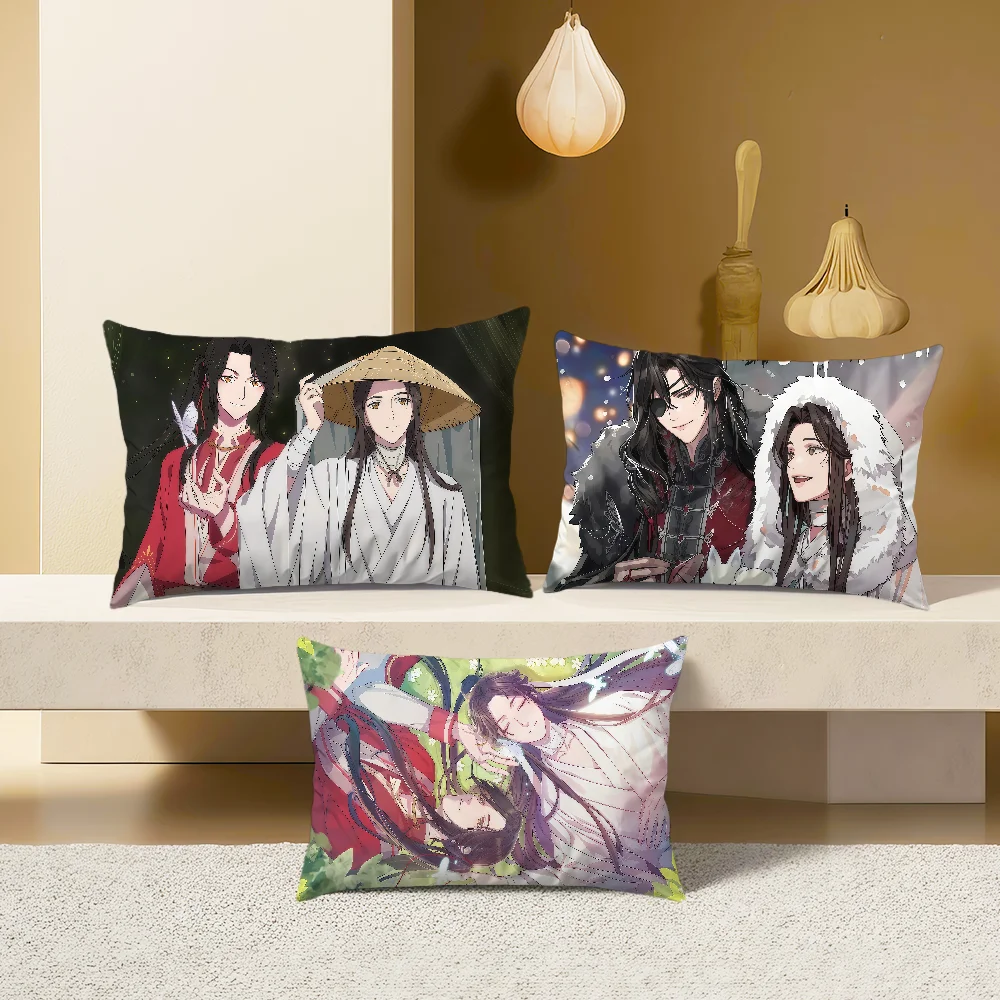 Anime Fanart Heaven Officials Blessing Cushion Cover Rectangle Pillow Cover Home Sofa Living Room Hogar Coffee Shop Pillowcase