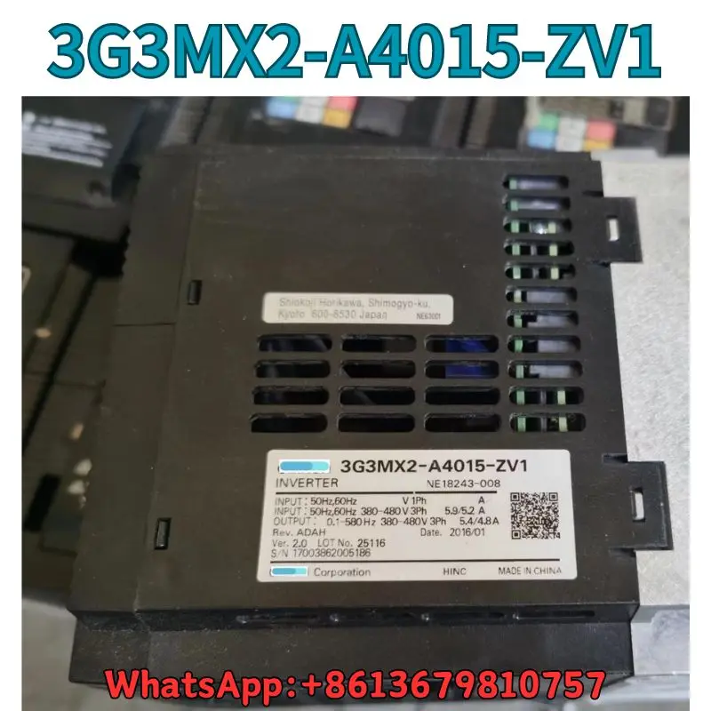 Used 3G3MX2-A4015-ZV1 frequency converter 1.5KW test OK Fast Shipping