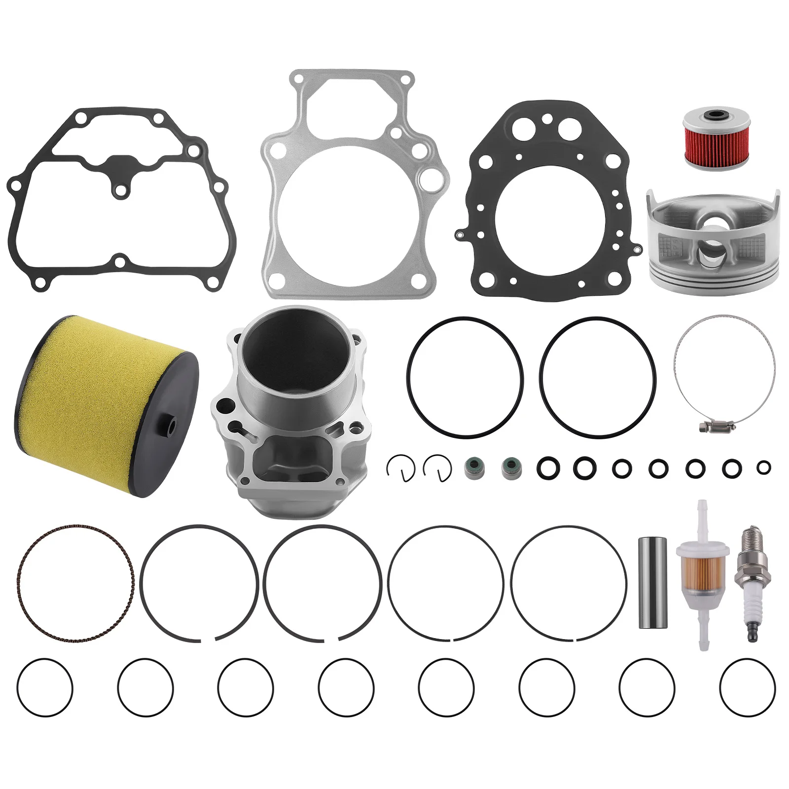 Top End Kit Cylinder Rebuild Kit For Honda TRX 420 Rancher 420 2007-2020 For 2007-2018 Honda TRX420 Rancher 420