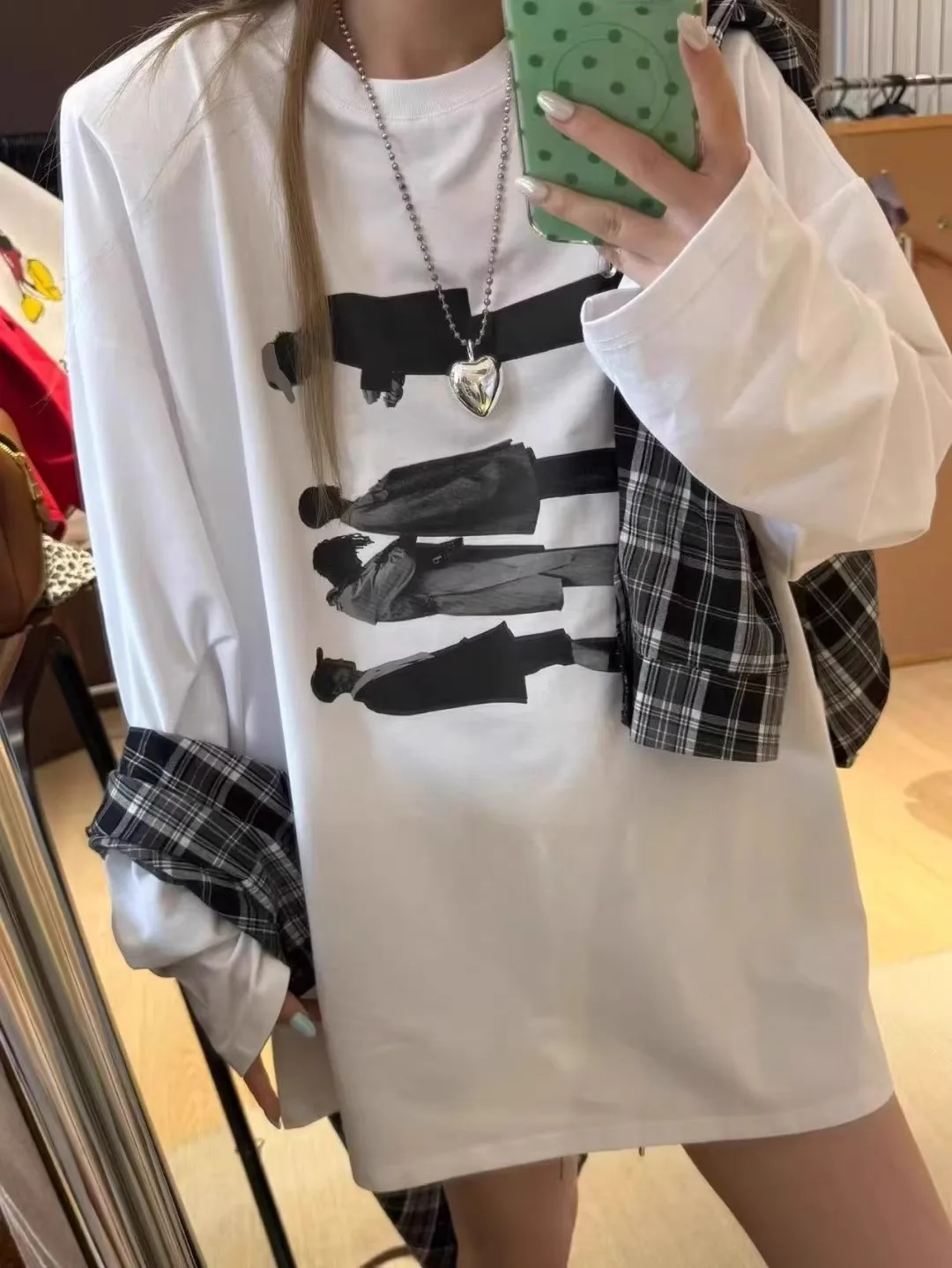 T-shirt a Maniche Lunghe Oversize da Donna, Novità Inizio Autunno, Stile Casual e Comodo, con Spalle Imbottite e Stampa Caratteristica Americana