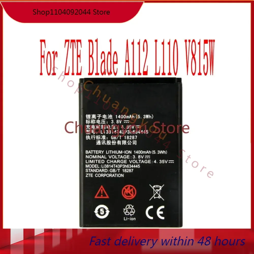 New High Quality 1400mAh Li3814T43P3h634445 Battery For ZTE Blade A112 L110 V815W Cell Phone