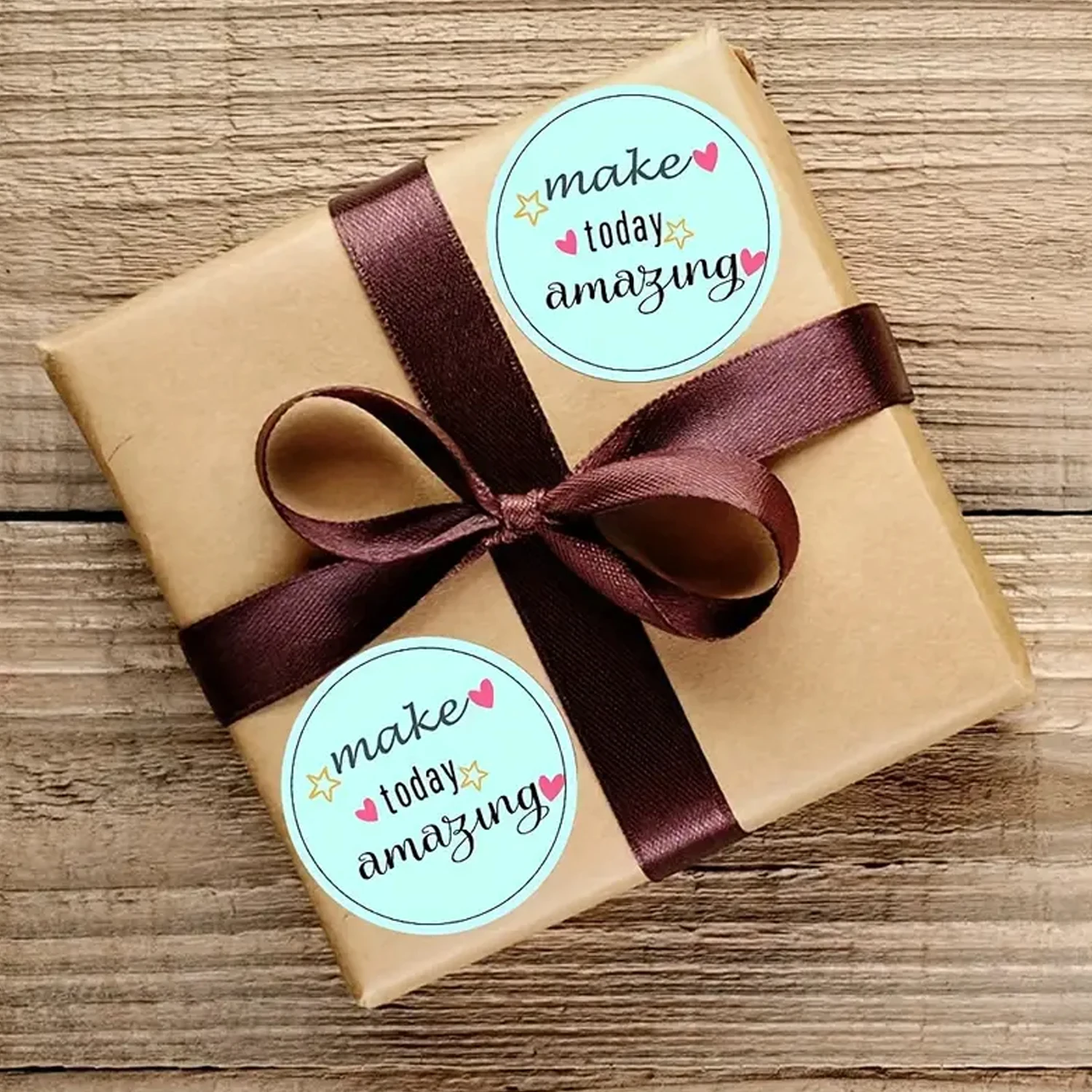 500 Inspirational Stickers: Make Today Amazing - 1.5 Inch Round Blue Motivational Labels