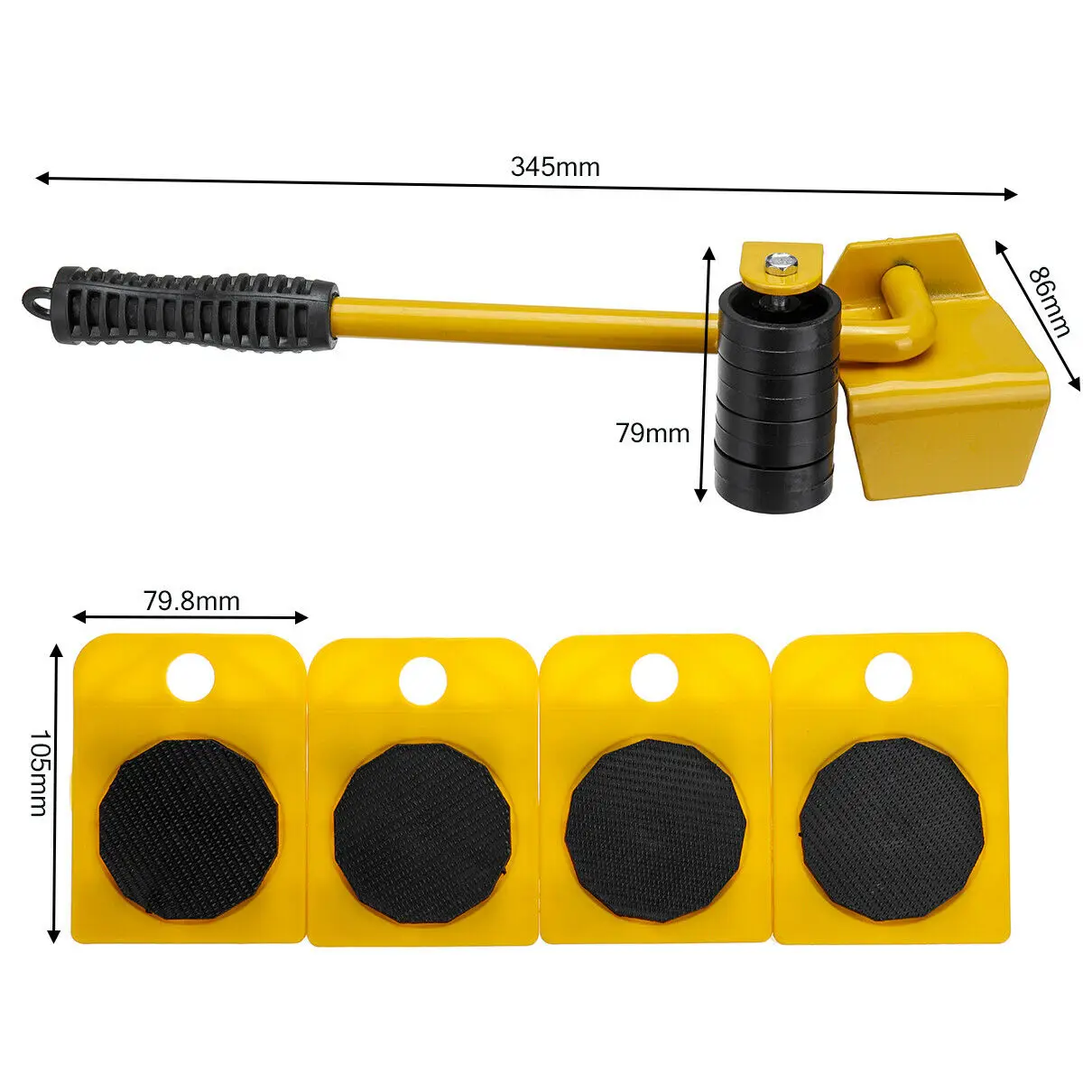 5Pcs mobili sollevatore cursori Kit di attrezzi trasporto di oggetti pesanti cambio rullo mobile Set di mani ruota Bar Mover dispositivo Max Up 150KG