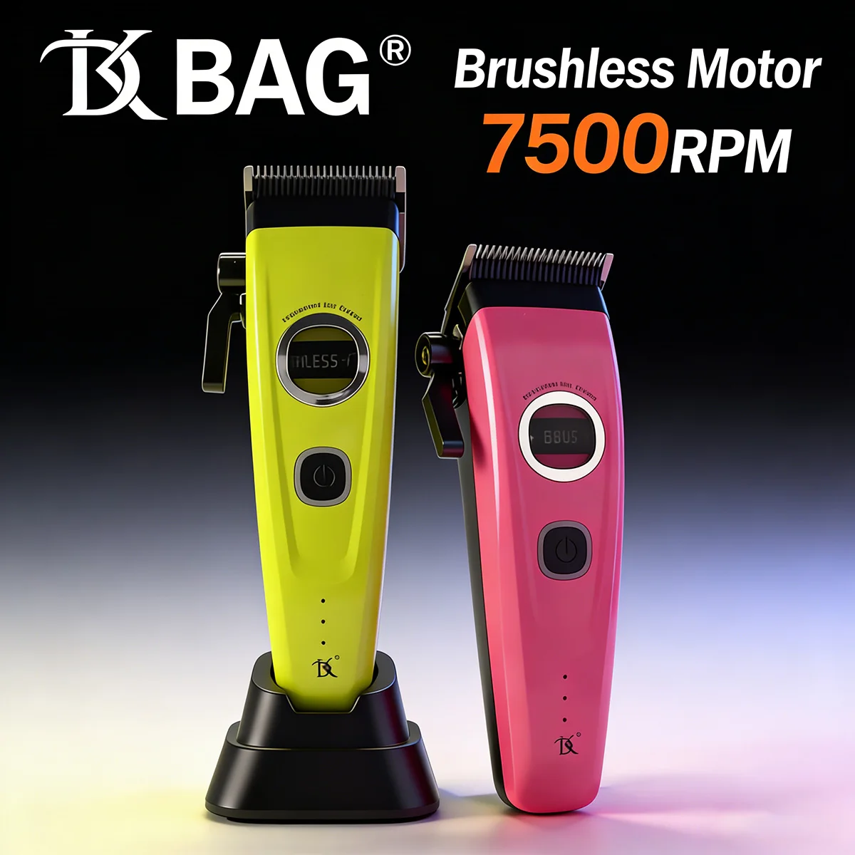 

DK089 7500RPM External Rotor Brushless Motor Professional Hair Clipper Barber DLC Echo Blade Base Charger Hair Trimmer for Man