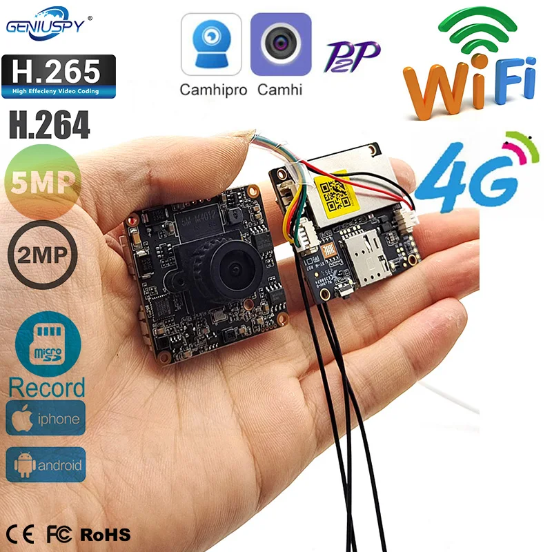 camhi modulo de camera ip grande angular wi fi 4g lte 1920p faca voce mesmo cctv mini 3g 4g cartao sim vigilancia microfone embutido slot para cartao sd 01