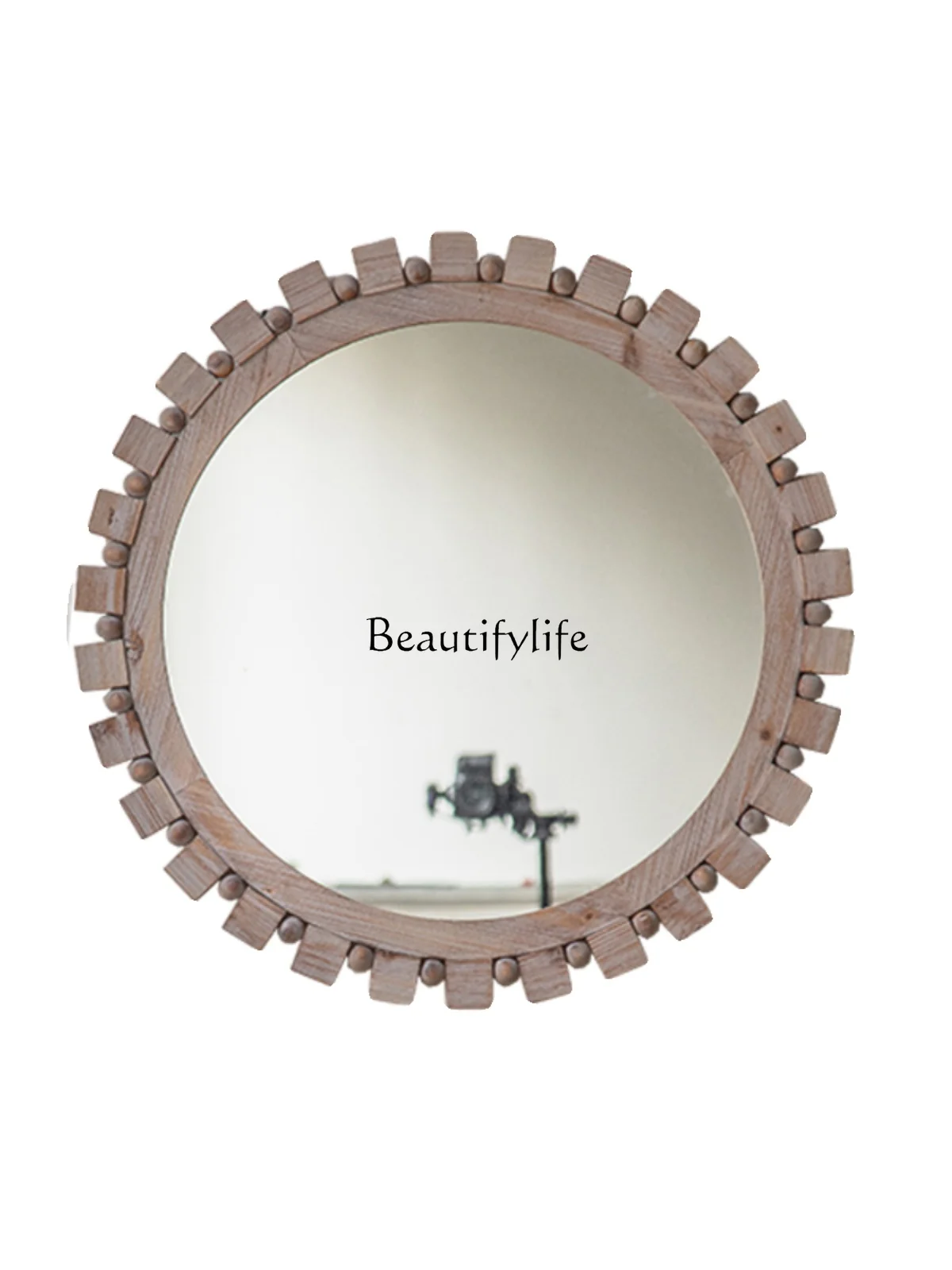 American Creative Distressed Hallway Mirror Wall round Decorative Mirror