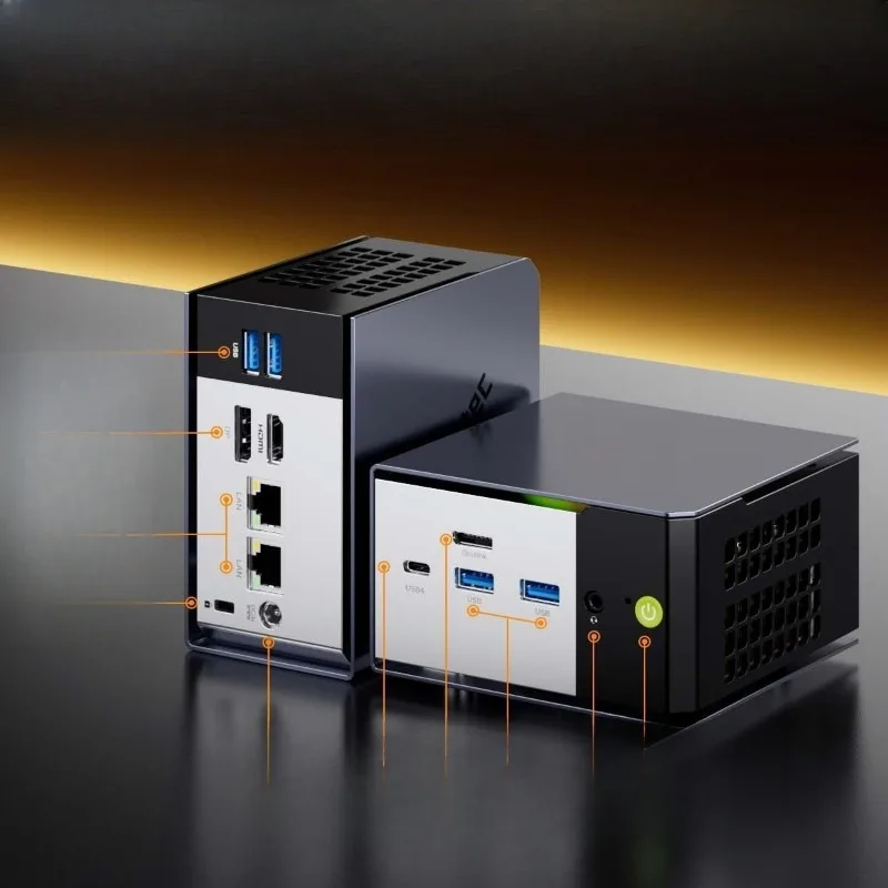 EVO-X1 AMD Ryzen AI 9 HX 370 miniPC Console d'ordinateur de bureau de conception de jeu