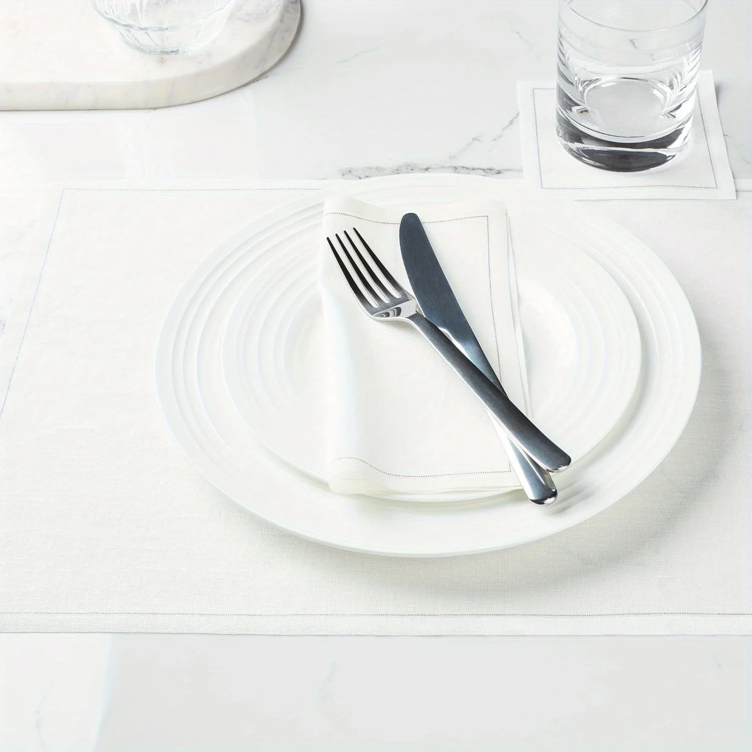 My Drap Basics Cotton Cocktail Napkin, 10 Per Roll, Cream, 4.3 X 4.3 Inch