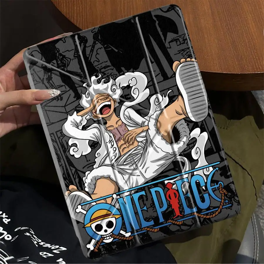 Funda Protectora para Tablet O-One Piece Luffy 5 Gear, Compatible con iPad Air 4 5 M3 M2 1 2 M4 11 pulgadas Mini 6 7 Pro 2025 Pro 11ª 10ª 9ª 8ª generación