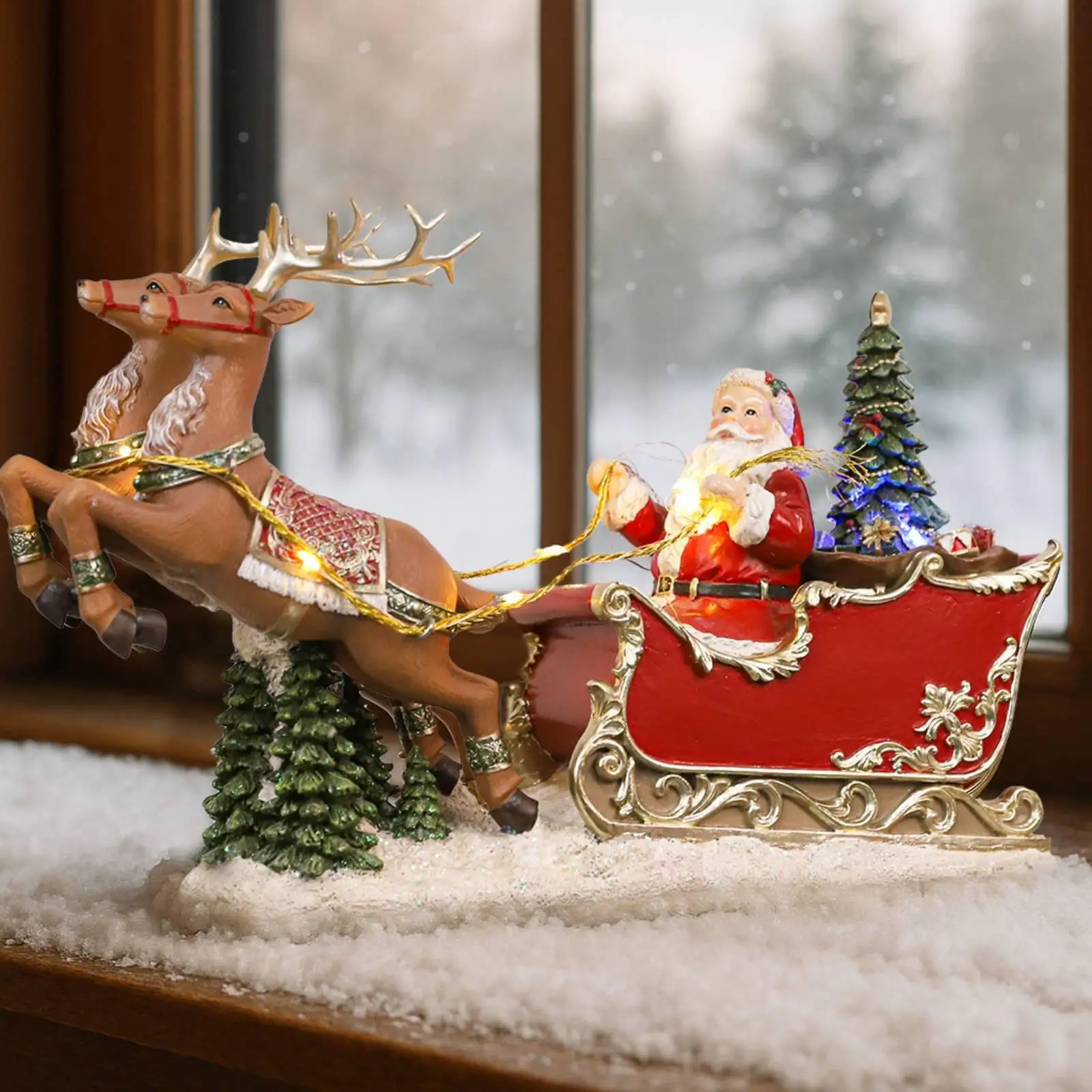 Christmas Musical Box Festive Decoration Nostalgic for Shelf