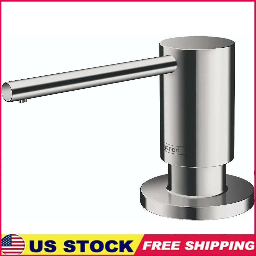 

Современный хромированный дозатор мыла, кухонная столешница для ванны, 16 унций, металлический насос для хранения, идеальный домашний декор, прочный, элегантный дизайн